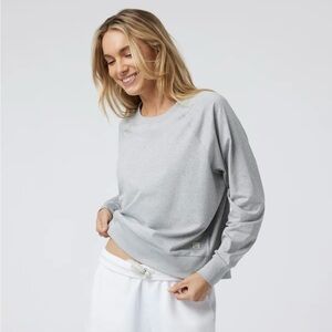 Vuori Women's Light Gray Crew Neck Sweater